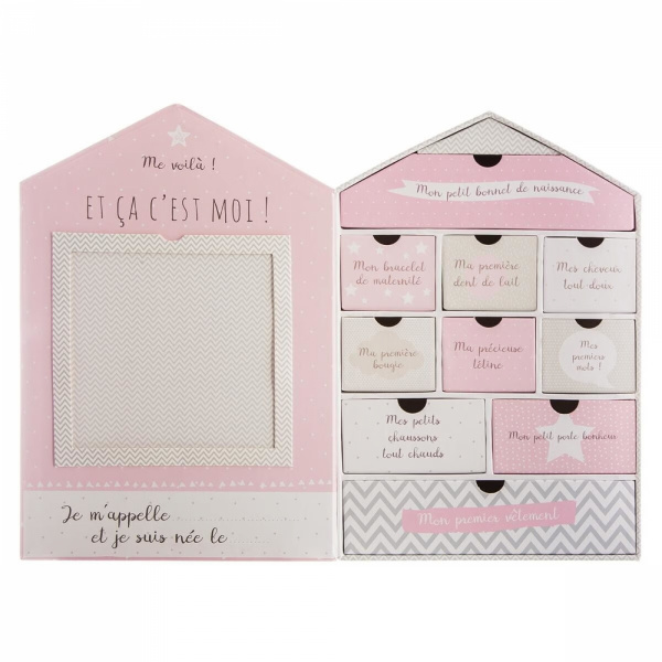 Coffret de naissance 10 tiroirs maison - modèle aléatoire Atmosphera for kids