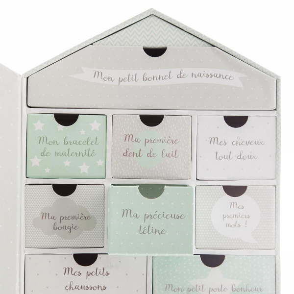 Coffret de naissance 10 tiroirs maison - modèle aléatoire Atmosphera for kids
