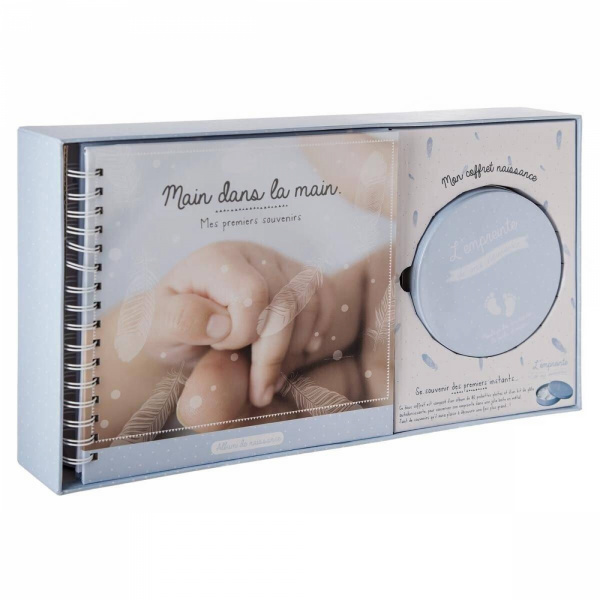 Coffret album de naissance + boîte à empreinte - modèle aléatoire Atmosphera for kids