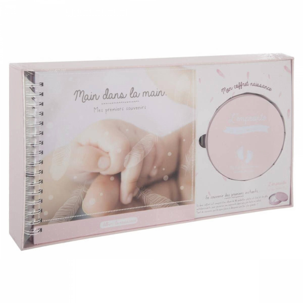 Coffret album de naissance + boîte à empreinte - modèle aléatoire Atmosphera for kids