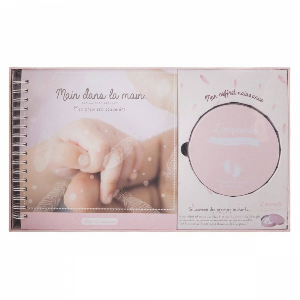 Coffret album de naissance + boîte à empreinte - modèle aléatoire Atmosphera for kids