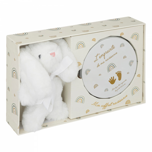 Coffret naissance boîte à empreinte + peluche Atmosphera for kids