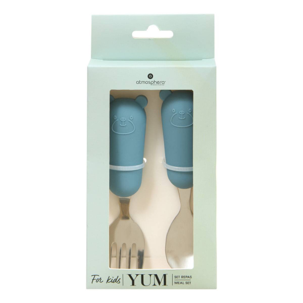 Set de couverts enfant bleu cuillère et fourchette Atmosphera for kids