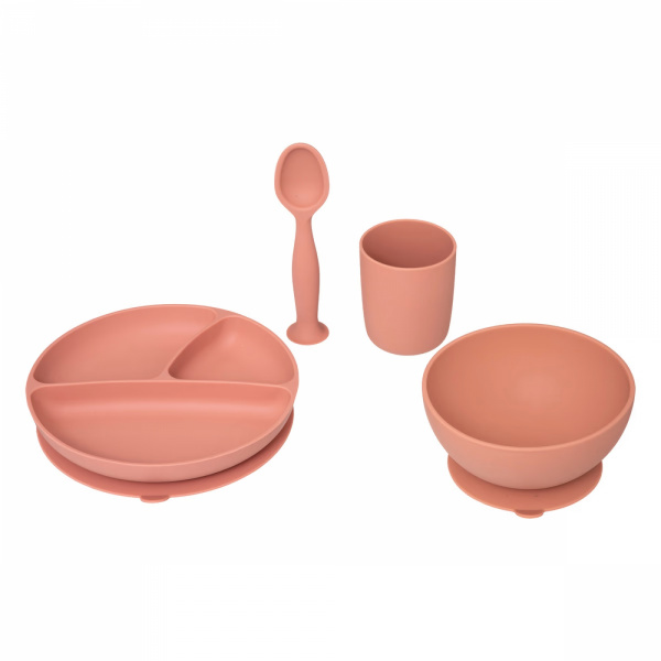 Coffret repas 4 pièces silicone terracotta Atmosphera for kids