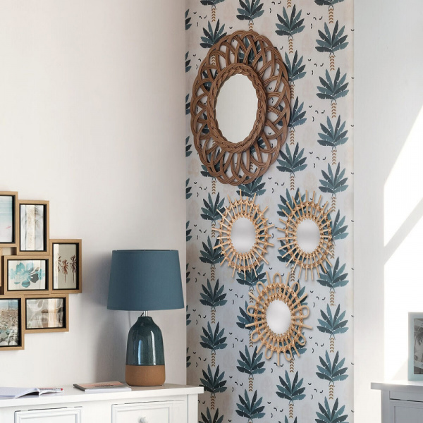 Lot de 3 miroirs en rotin soleil Atmosphera for kids