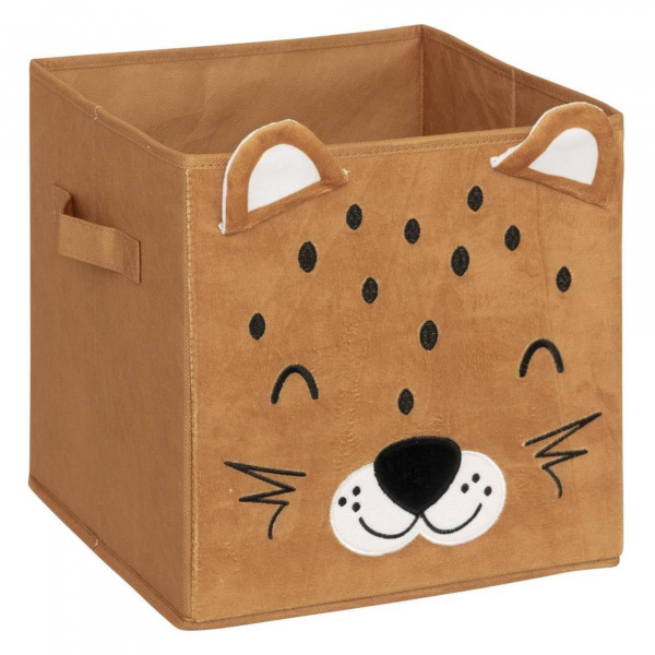 Cube de rangement 29x29 cm rose étoiles blanches Atmosphera for kids