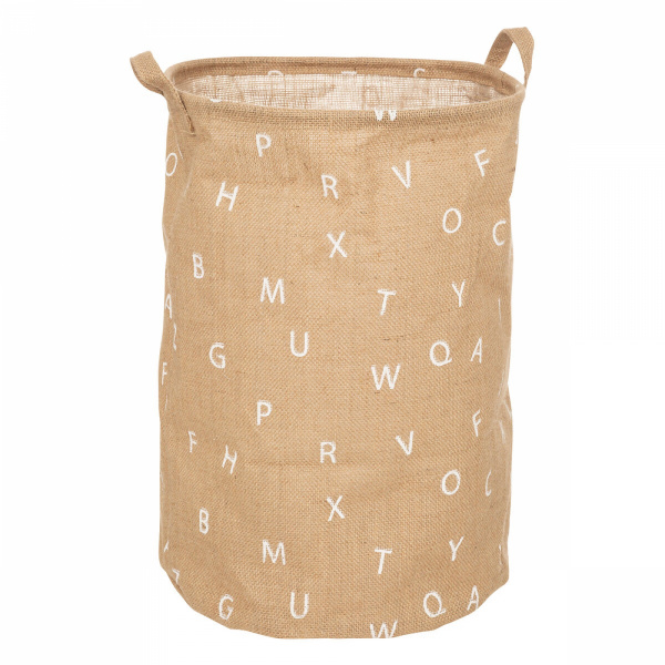 Panier de rangement h50 cm alphabet jute Atmosphera for kids