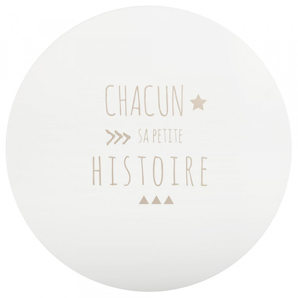 Bibliothèque enfant ronde blanche et rose Atmosphera for kids