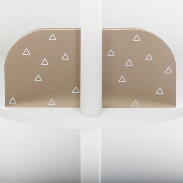 Bibliothèque enfant ronde blanche et rose Atmosphera for kids