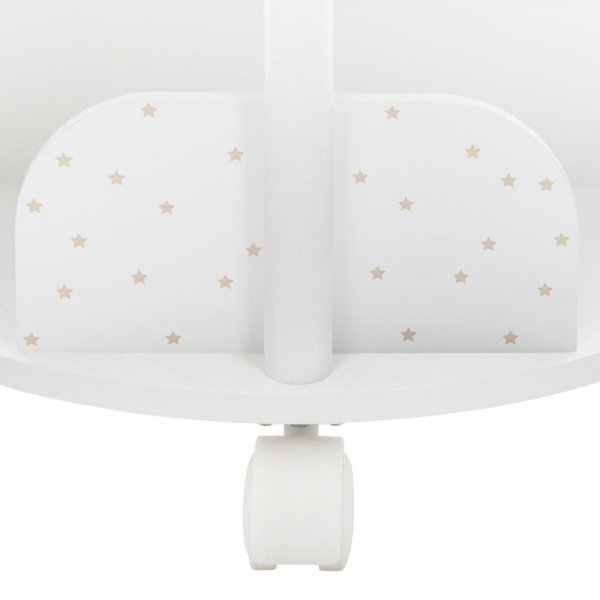 Bibliothèque enfant ronde blanche et rose Atmosphera for kids