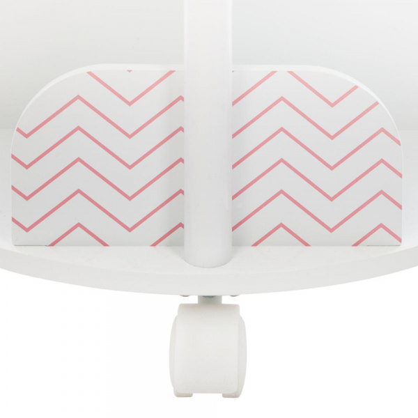 Bibliothèque enfant ronde blanche et rose Atmosphera for kids