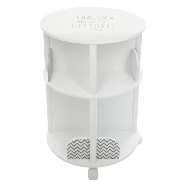 Bibliothèque enfant ronde blanche et grise Atmosphera for kids