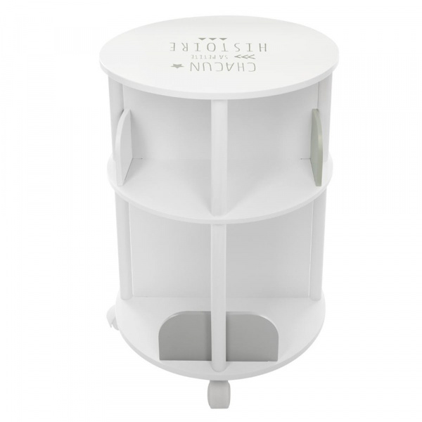 Bibliothèque enfant ronde blanche et grise Atmosphera for kids