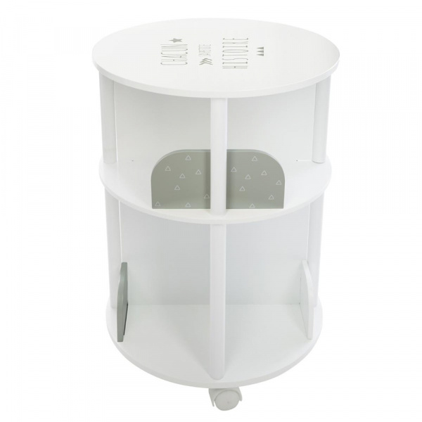 Bibliothèque enfant ronde blanche et grise Atmosphera for kids