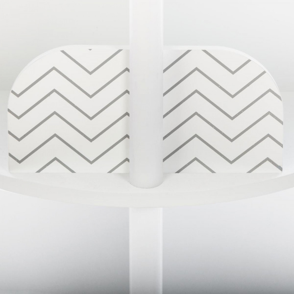 Bibliothèque enfant ronde blanche et grise Atmosphera for kids