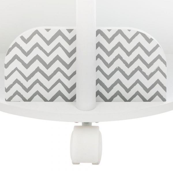 Bibliothèque enfant ronde blanche et grise Atmosphera for kids