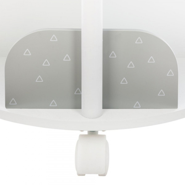 Bibliothèque enfant ronde blanche et grise Atmosphera for kids