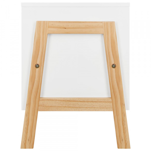 Bibliothèque enfant double casier blanc et bois Atmosphera for kids