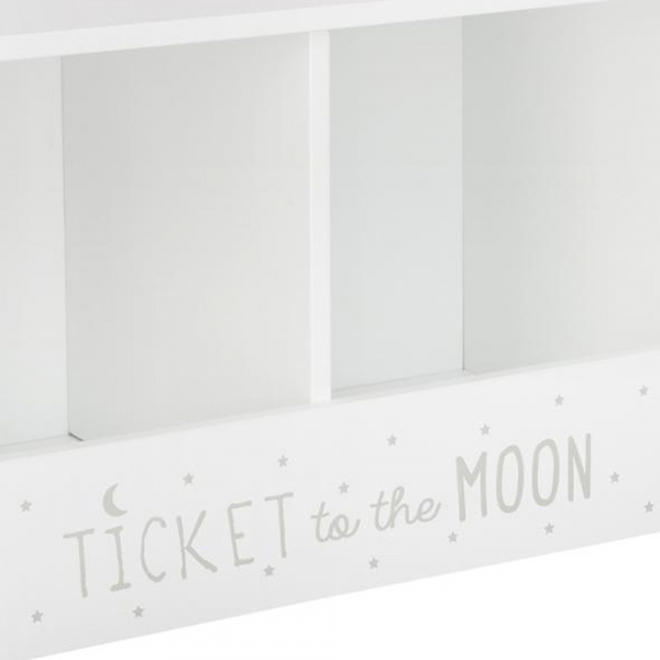 Bibliothèque enfant double casier blanc et bois Atmosphera for kids