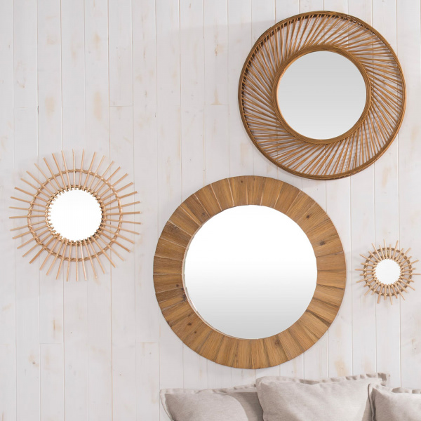 Miroir soleil en rotin ø58 cm Atmosphera for kids