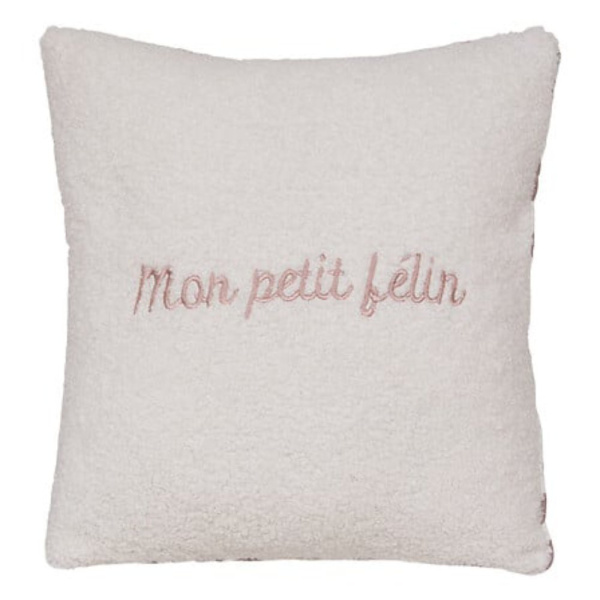 Coussin réversible jaiko mon petit félin 40 x 40 cm Atmosphera for kids