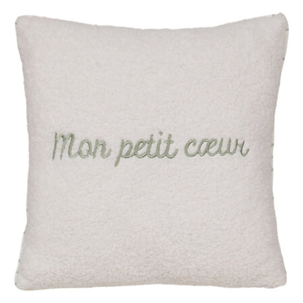 Coussin réversible jaiko bouclette et cœurs 40 x 40 cm Atmosphera for kids