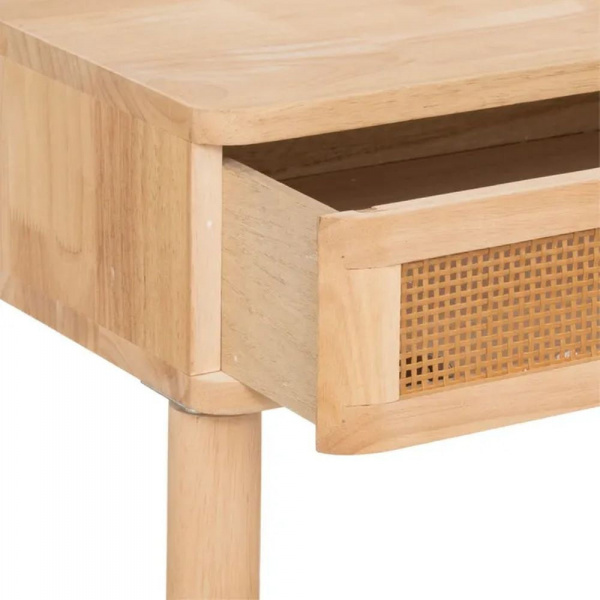 Coiffeuse avec tabouret hévéa et cannage Atmosphera for kids