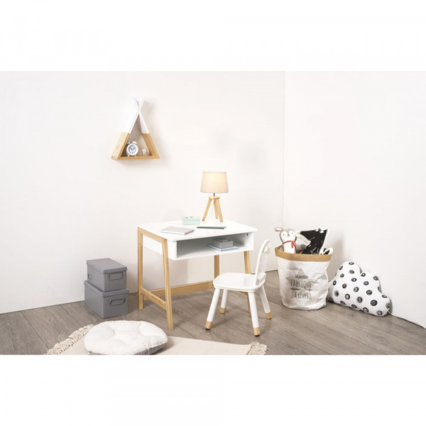 Bureau bois et blanc Atmosphera for kids
