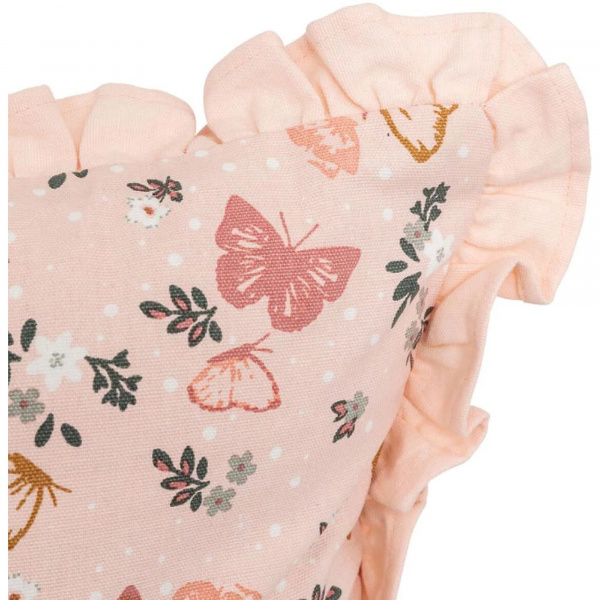 Coussin carré alina 40 x 40 cm coton brodé Atmosphera for kids