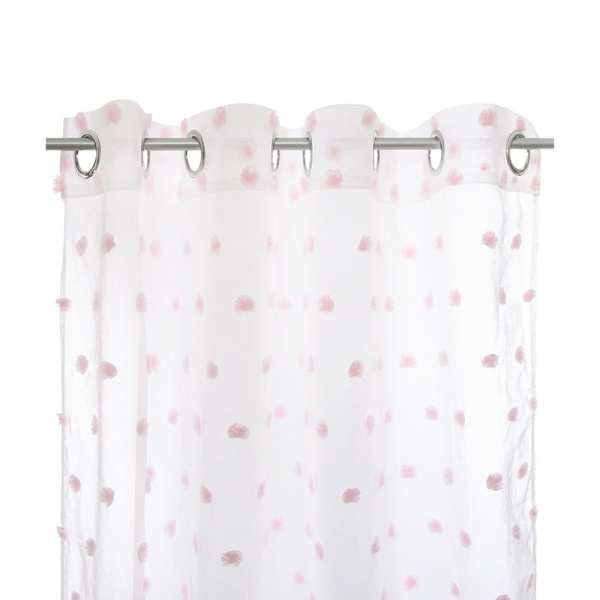 Rideau multi pompoms rose Atmosphera for kids