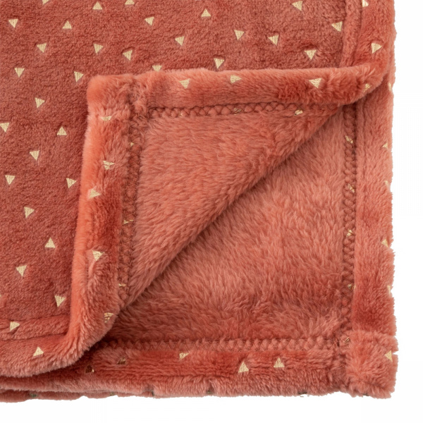 Plaid bébé 75x100 cm oya flanelle terracotta Atmosphera for kids