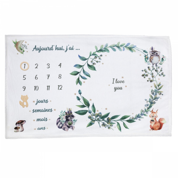 Couverture étape bébé 80x120 cm nature - modèle aléatoire Atmosphera for kids
