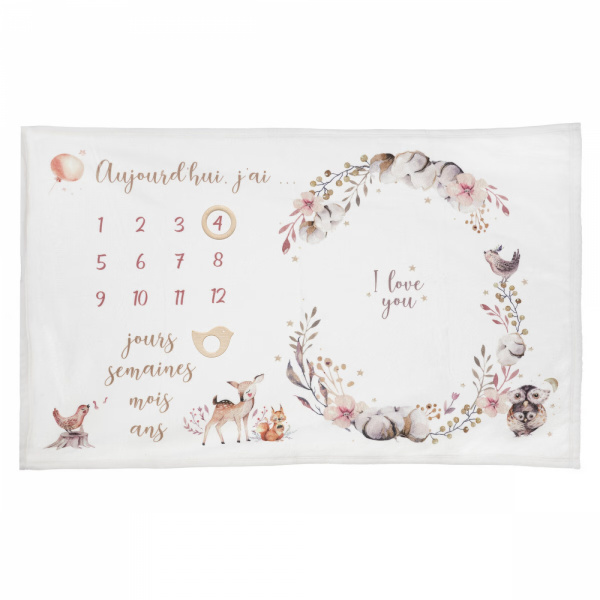 Couverture étape bébé 80x120 cm nature - modèle aléatoire Atmosphera for kids