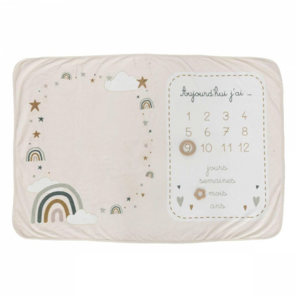 Couverture étape bébé 80x120 cm arc-en-ciel Atmosphera for kids