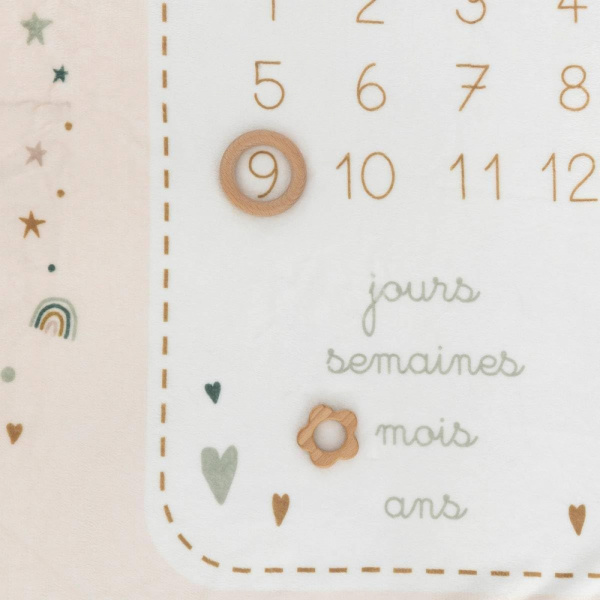 Couverture étape bébé 80x120 cm arc-en-ciel Atmosphera for kids