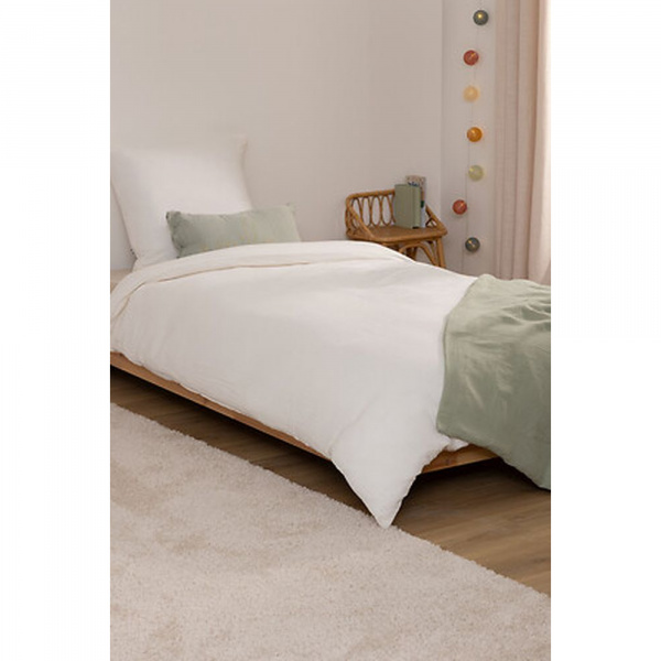 Parure de lit 140 x 200 cm gaze de coton blanc Atmosphera for kids