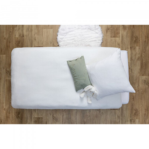 Parure de lit 140 x 200 cm gaze de coton blanc Atmosphera for kids