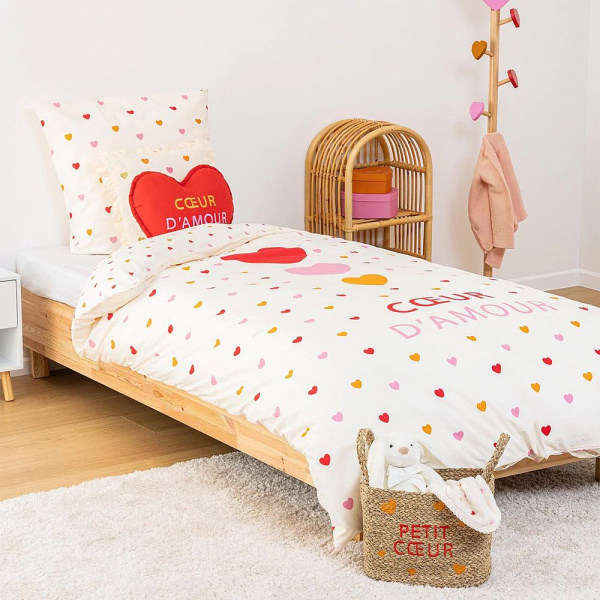 Parure de lit imprimée amour 140 x 200 cm Atmosphera for kids