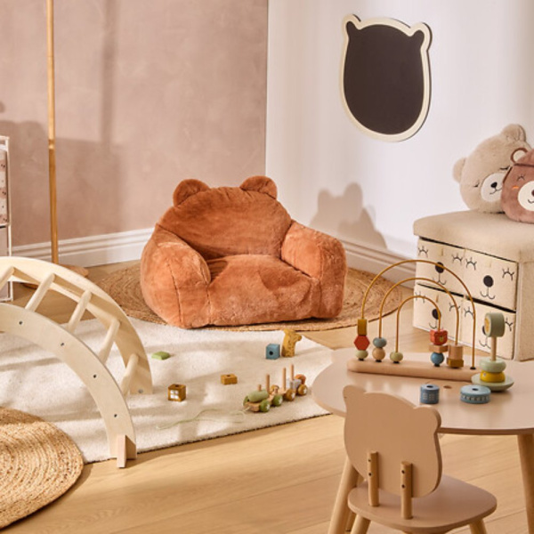 Fauteuil enfant mini ourson marron Atmosphera for kids
