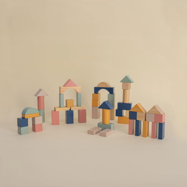 Jeu de 50 cubes en bois Atmosphera for kids