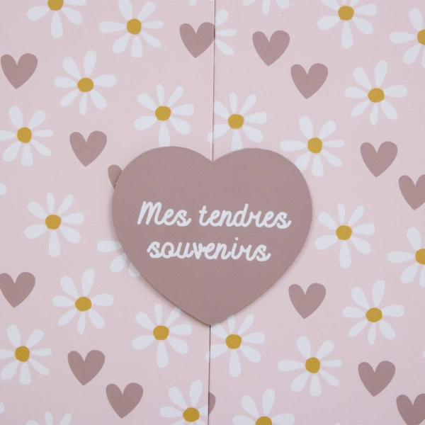 Coffret de naissance souvenirs cœurs 9 tiroirs Atmosphera for kids