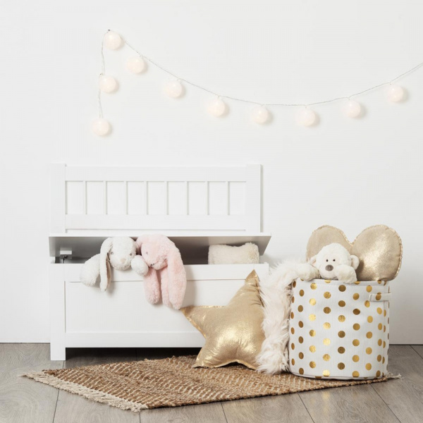 Banc avec coffre à jouet blanc Atmosphera for kids