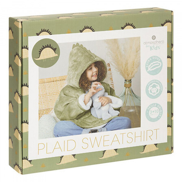 Poncho à capuche dino flanelle Atmosphera for kids