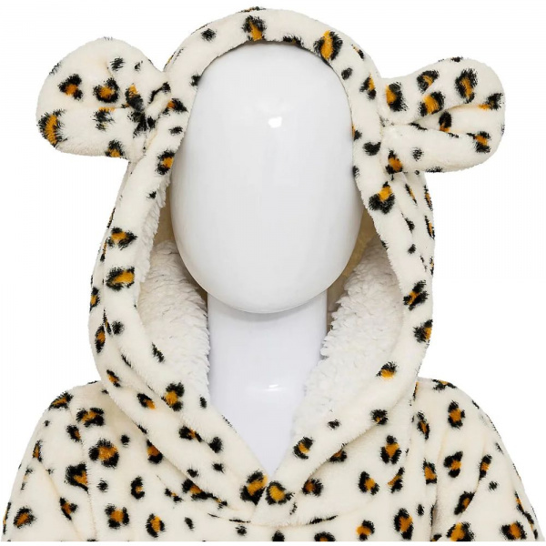 Poncho à capuche léopard flanelle Atmosphera for kids