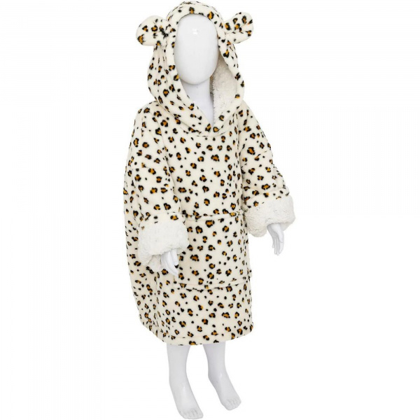 Poncho à capuche léopard flanelle Atmosphera for kids