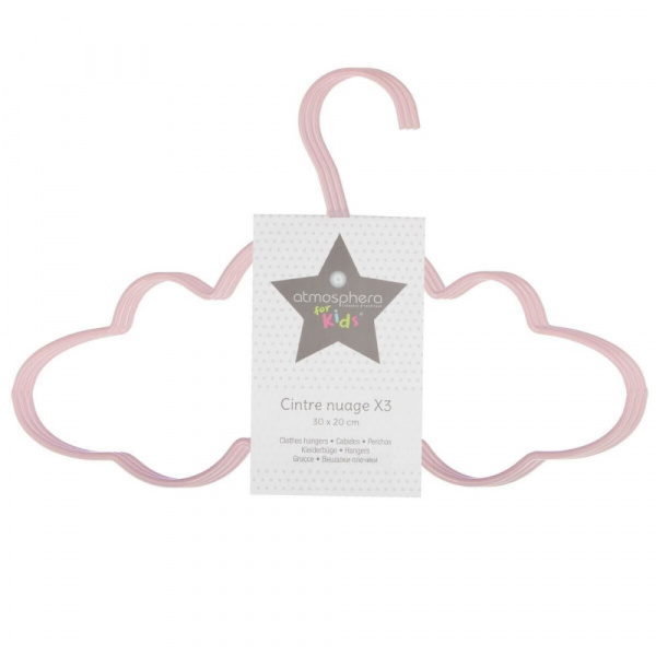 Lot de 3 cintres enfant nuage - modèle aléatoire Atmosphera for kids
