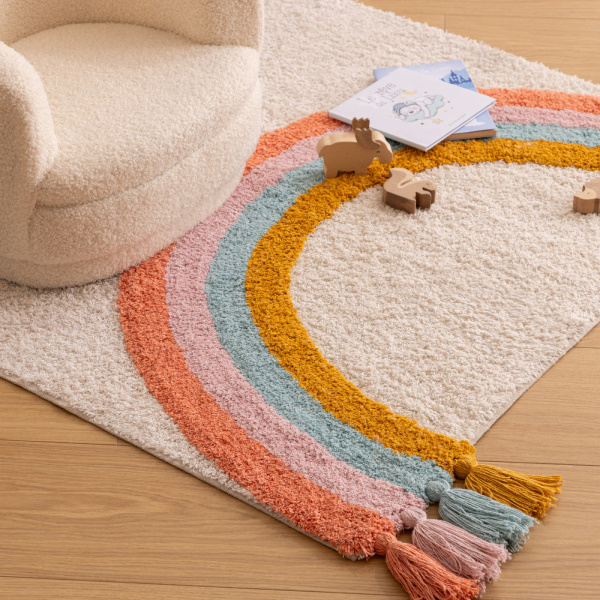 Tapis enfant 100x150 cm arc-en-ciel Atmosphera for kids