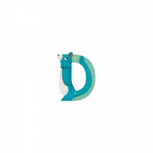 Lettre bois - d bleu Moulin roty