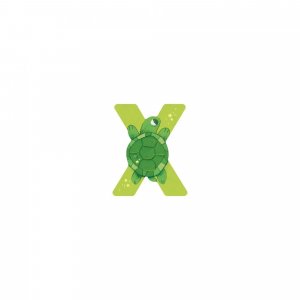 Lettre bois - x vert Moulin roty