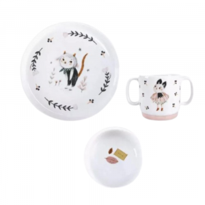 Set vaisselle 3 pièces en porcelaine Moulin roty